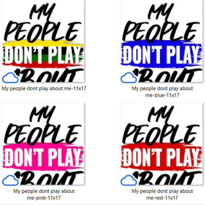 My People Don't Play About Me Retro PNG Bundle