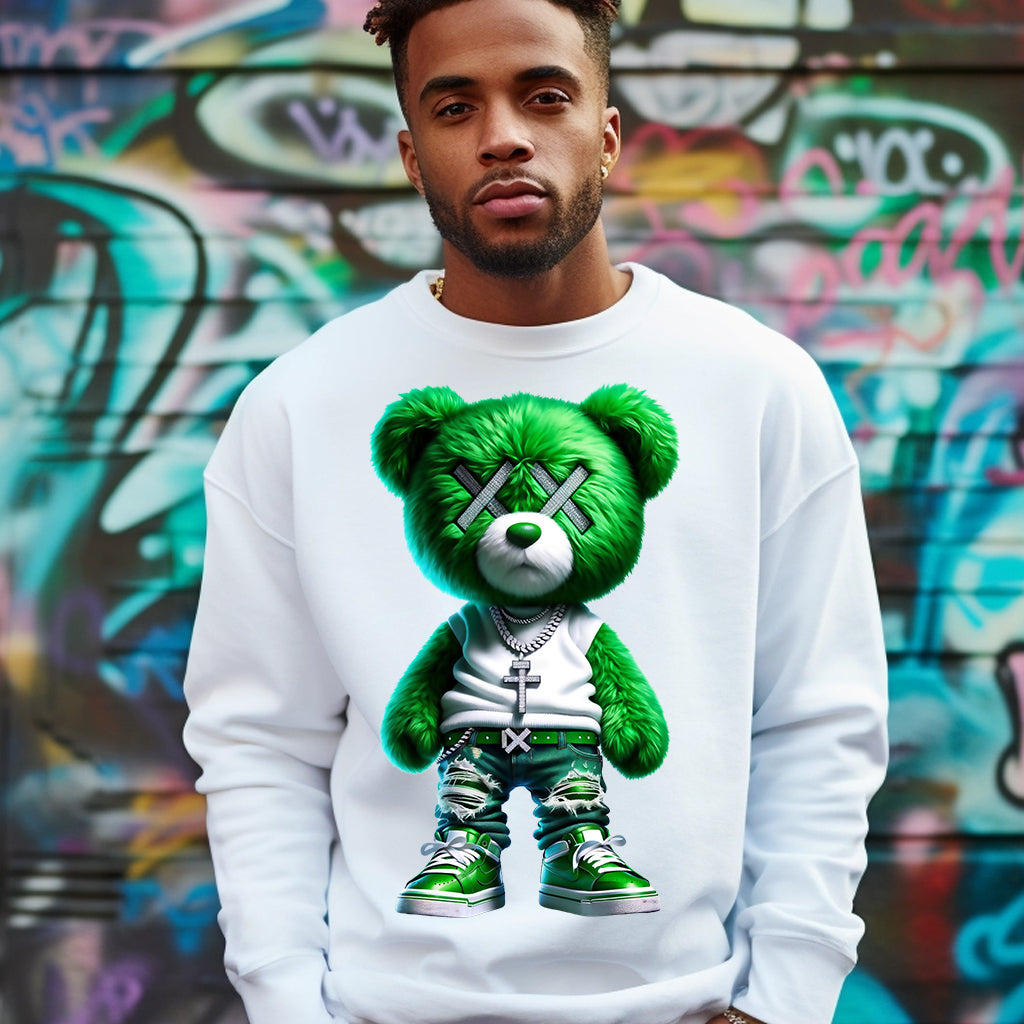 Neon Green Urban Teddy Bear DTF Transfer