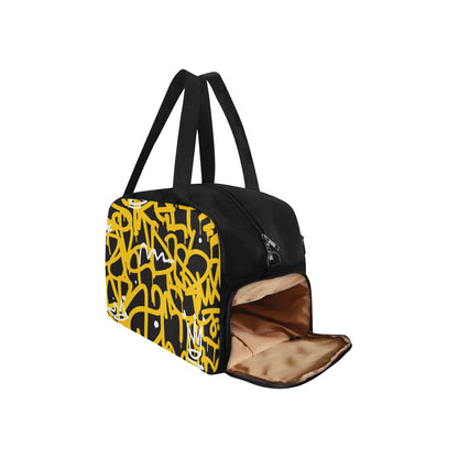 Yellow Graffiti Weekend Handbag