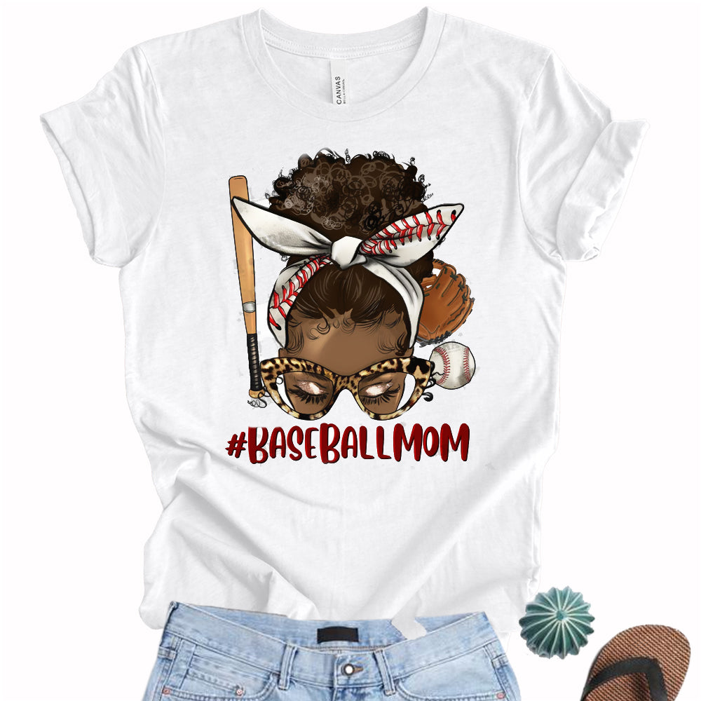 #BaseballMom Afro Bun DTF Transfer