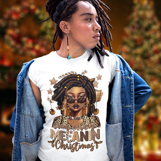 Very Melanin Christmas Locs Shades DTF Transfer