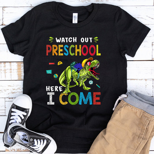 Watch Out PreSchool Dino DTF Transfer