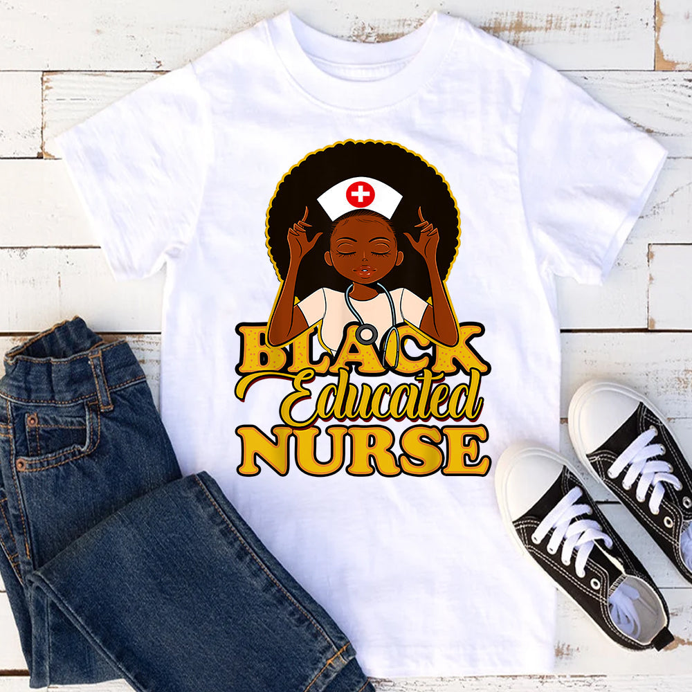 Black Educated Nurse DTF Transfer