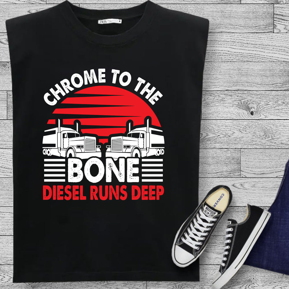 Chrome to the Bone Trucker DTF Transfer