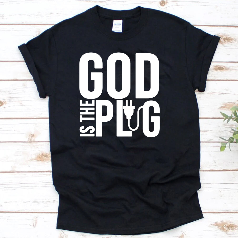 God is the Plug PUFF Screenprint Transfer